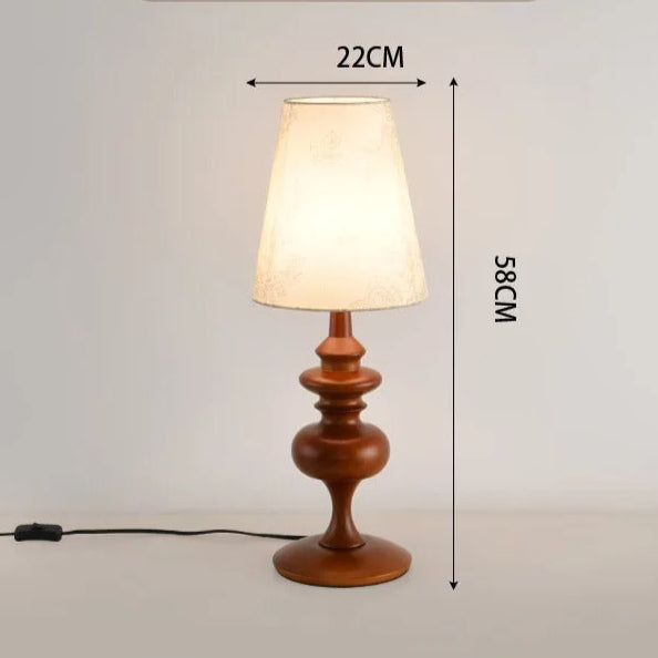 Lampe de chevet en bois vintage – Style intemporel