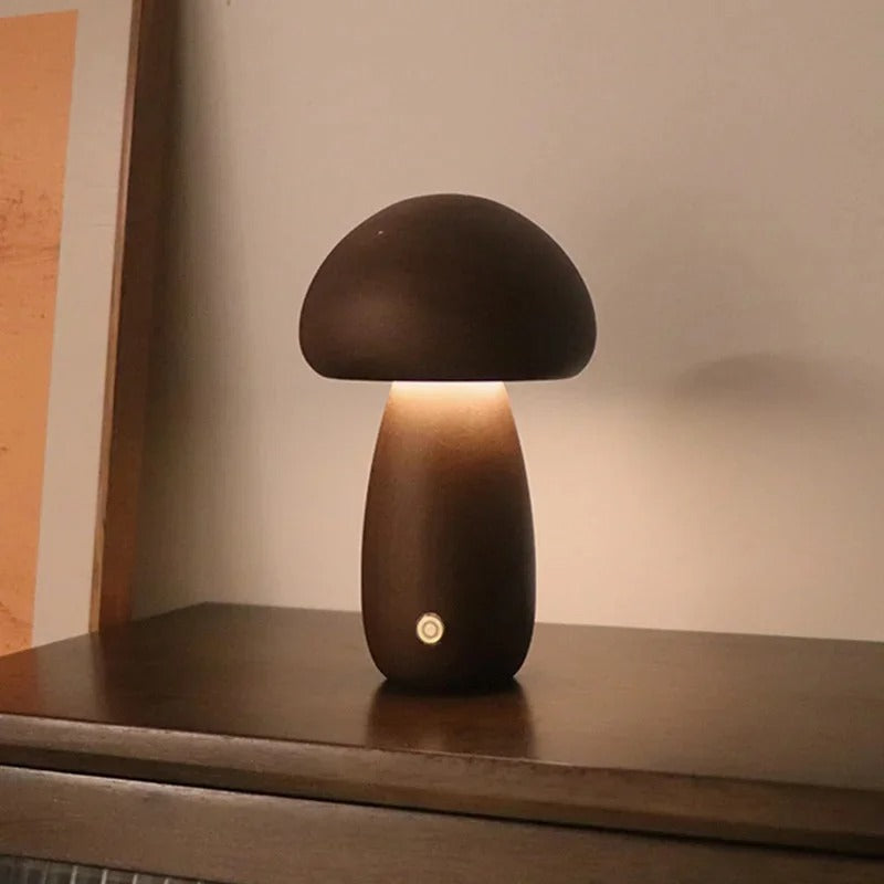 Lampe Champignon en Bois pour Chambre Enfant