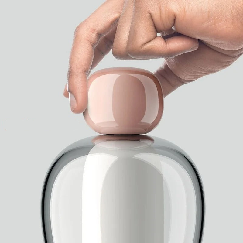 Lampe de Chevet Minimaliste en Verre et Aluminium