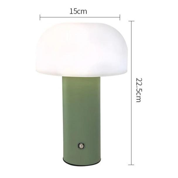 Lampe de Chevet Champignon Sans Fil – Vert Sauge
