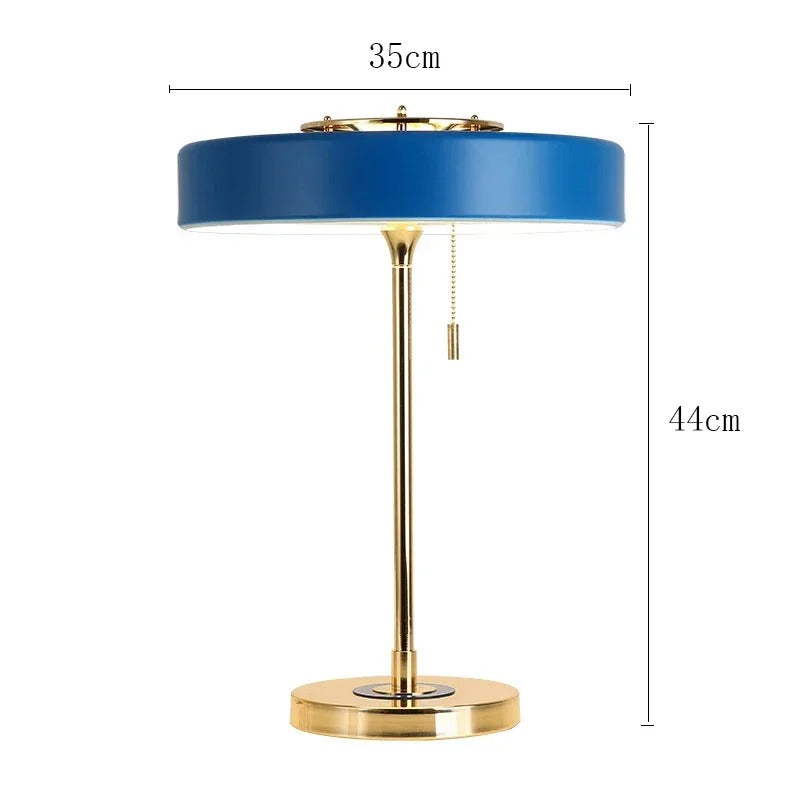 Lampe de Chevet Nordique Métal Noir et Doré