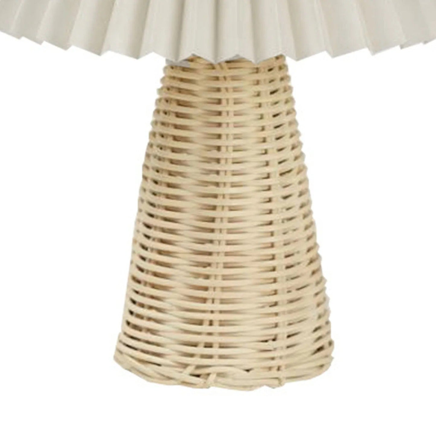 Lampe de Chevet en Rotin et Tissu – Style Naturel