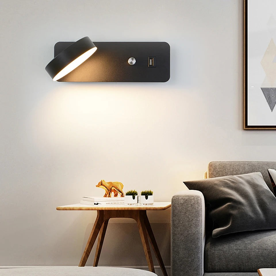 Lampe de Chevet Liseuse Design avec Port USB