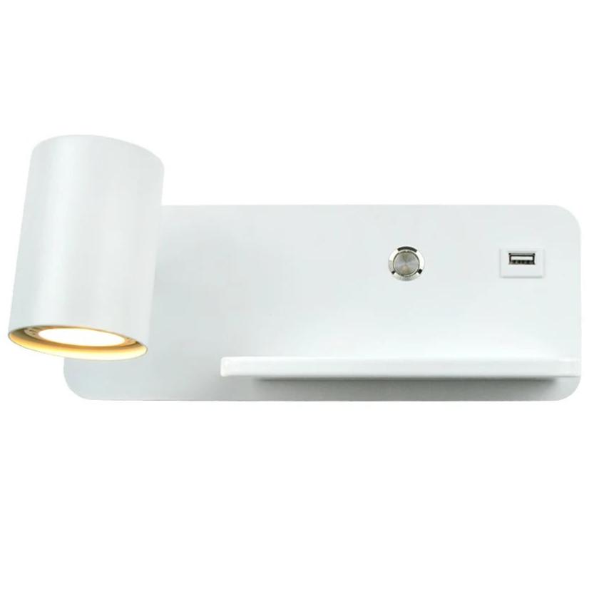Applique Liseuse Murale avec Chargeur USB et Induction