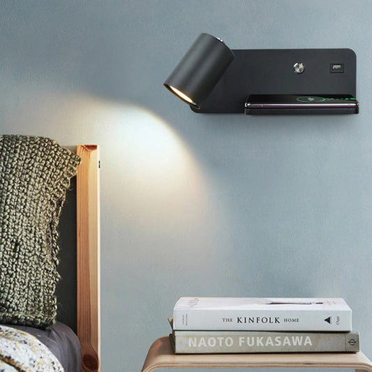 Applique Liseuse Murale avec Chargeur USB et Induction