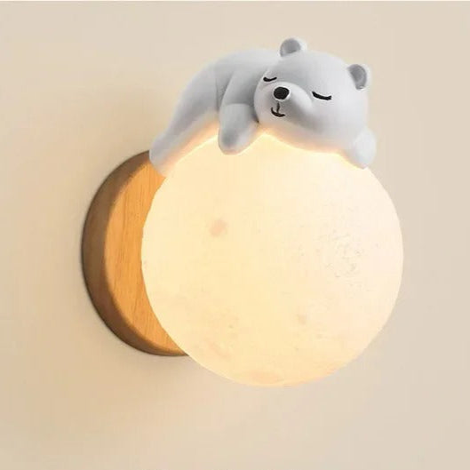 Applique Murale Chambre Bébé Ours ou Lapin en Bois
