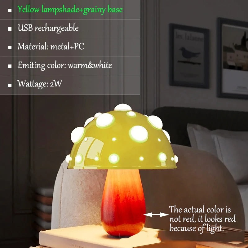 Lampe Champignon Design – Éclairage Tactile Rechargeable