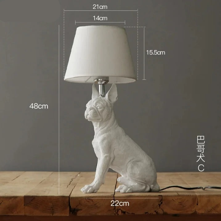 Lampe Chien en Résine – Luminaire Décoratif Animal