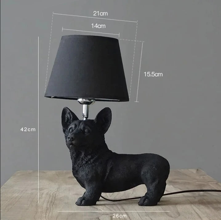 Lampe Chien en Résine – Luminaire Décoratif Animal