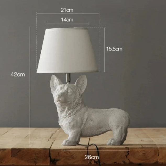 Lampe Chien en Résine – Luminaire Décoratif Animal