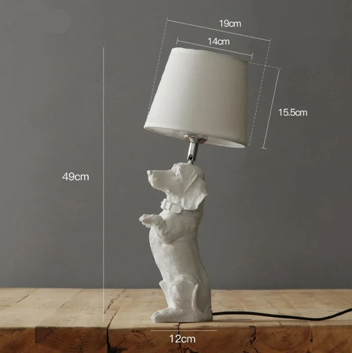 Lampe Chien en Résine – Luminaire Décoratif Animal