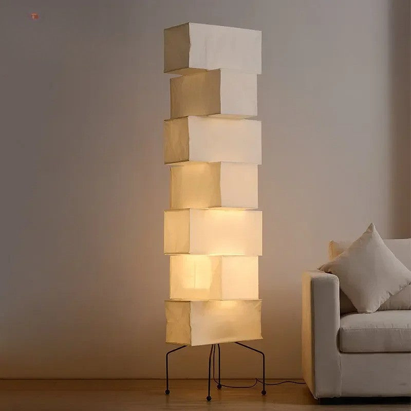 Lampadaire Japonais en Papier de Riz – Style Zen