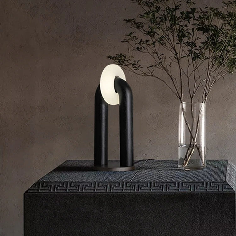 Lampe en Bois Design – Bois, Métal et Acrylique