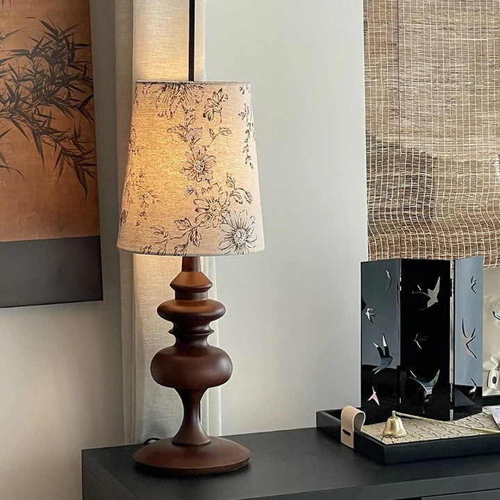 Lampe de chevet en bois vintage – Style intemporel