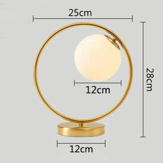 Lampe Boule en Métal Doré et Verre – Éclairage Décoratif