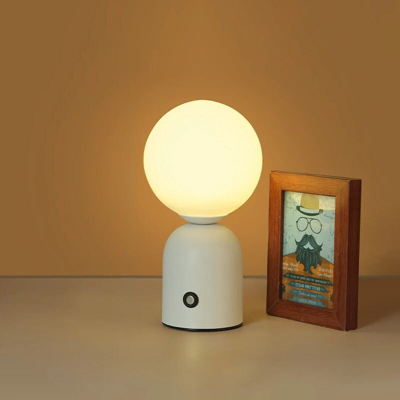 Lampe Boule Vintage à Poser – Tactile et Sans Fil