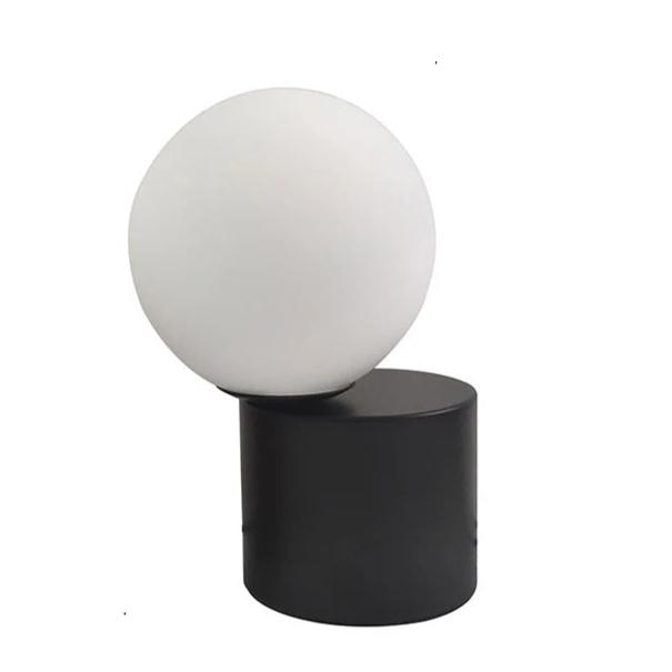 Lampe de Chevet Boule en Verre et Métal Doré