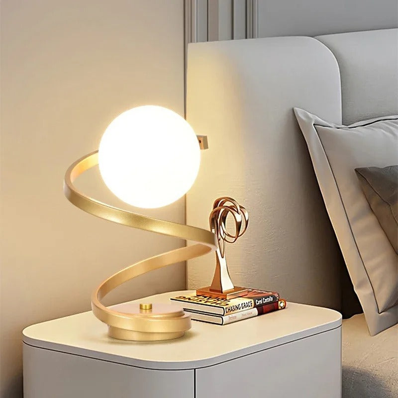 Lampe Boule Design en Métal – Noir ou Doré