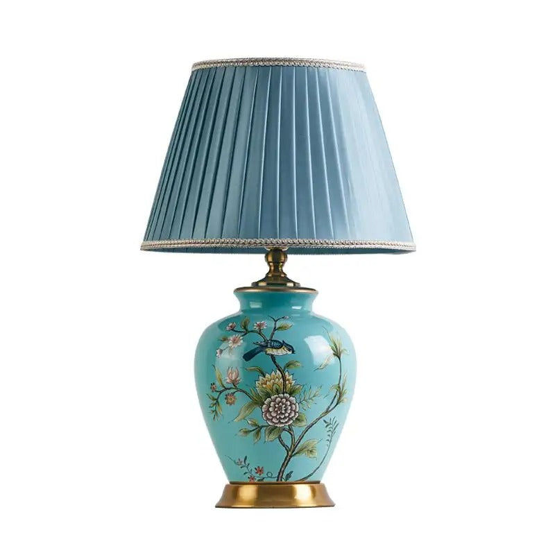 Lampe Céramique Artisanale à Poser avec Abat-jour