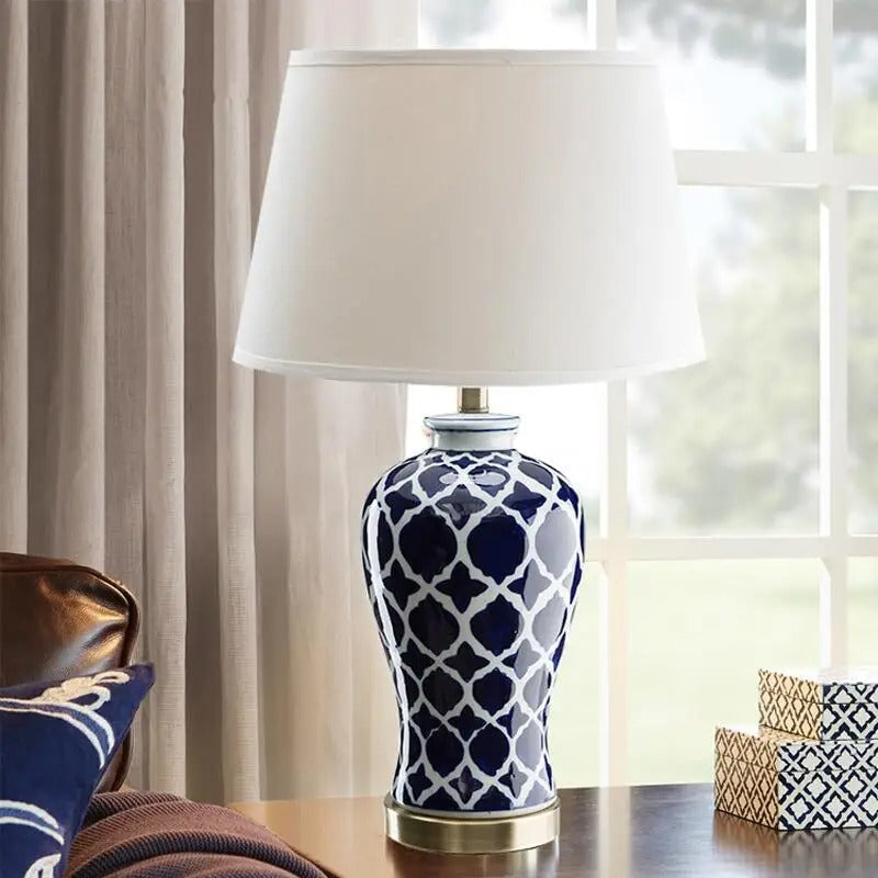 Lampe de chevet céramique dorée – Style raffiné