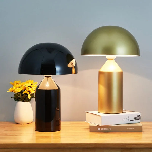 Lampe Champignon Design – Noir, Blanc ou Doré