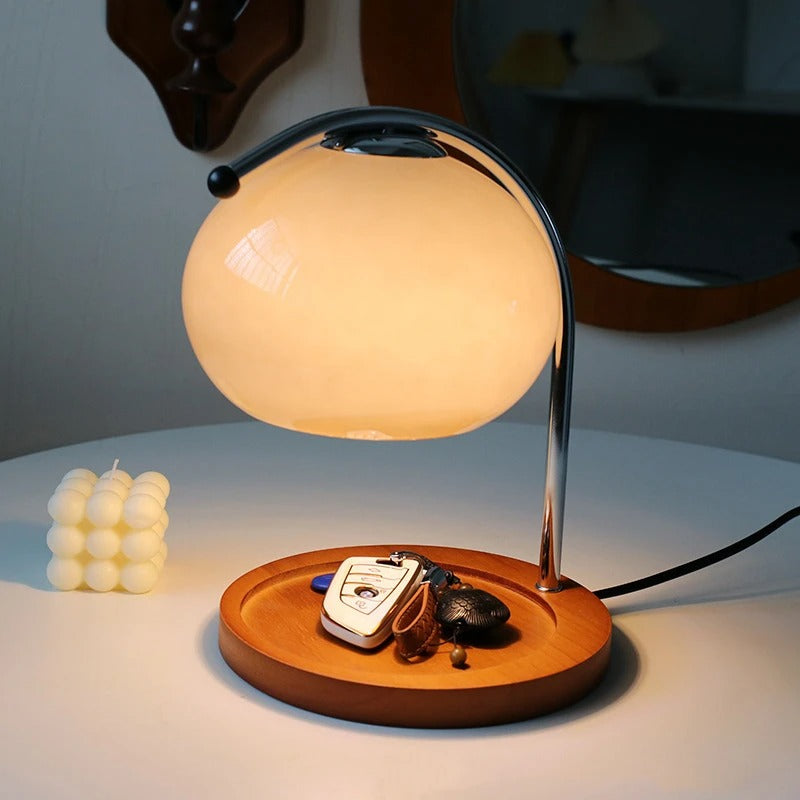 Lampe Chauffe Bougie en Verre et Métal – Design Italien