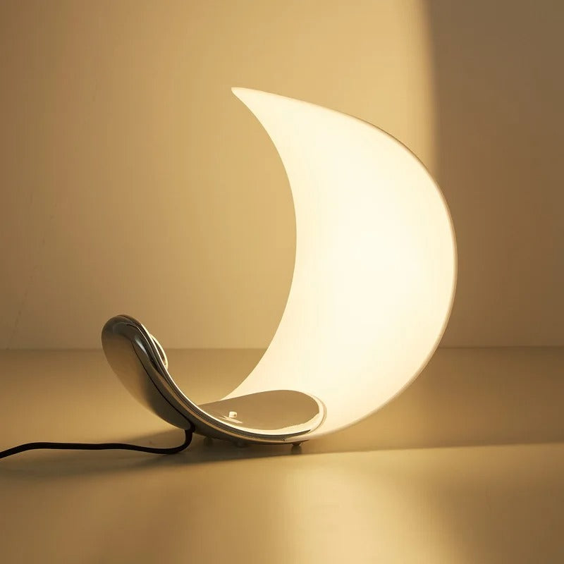 Lampe de Chevet Tactile Design Lune en Aluminium