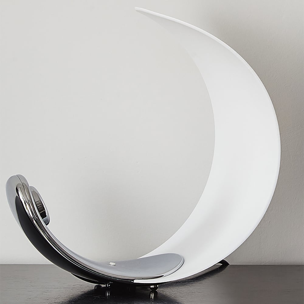 Lampe de Chevet Tactile Design Lune en Aluminium