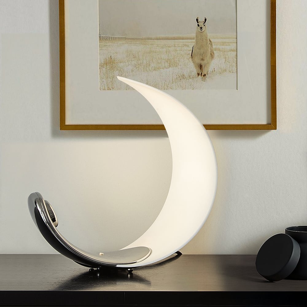 Lampe de Chevet Tactile Design Lune en Aluminium