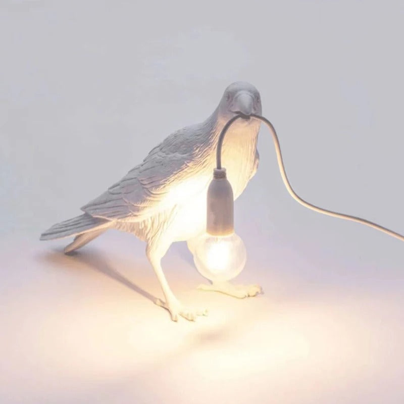 Lampe Corbeau en Résine – Modèle à Poser ou Mural
