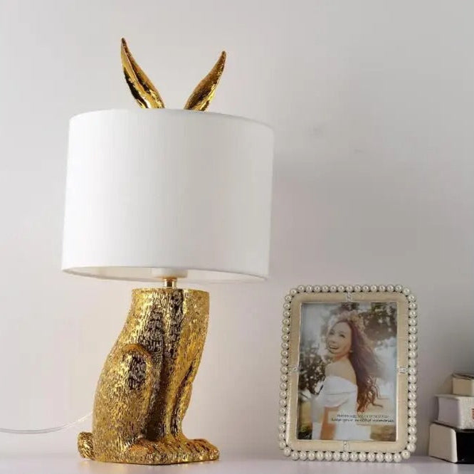 Lampe de Chevet Animaux Dorée, Argentée, Noire ou Blanche