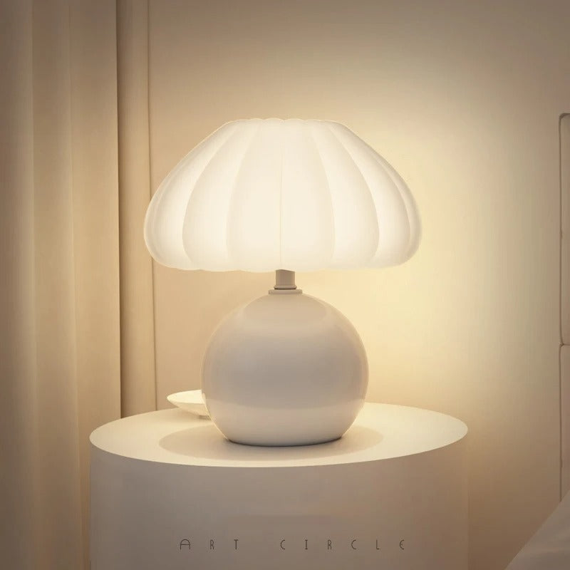 Lampe de Chevet Minimaliste – Pied Blanc ou Rose