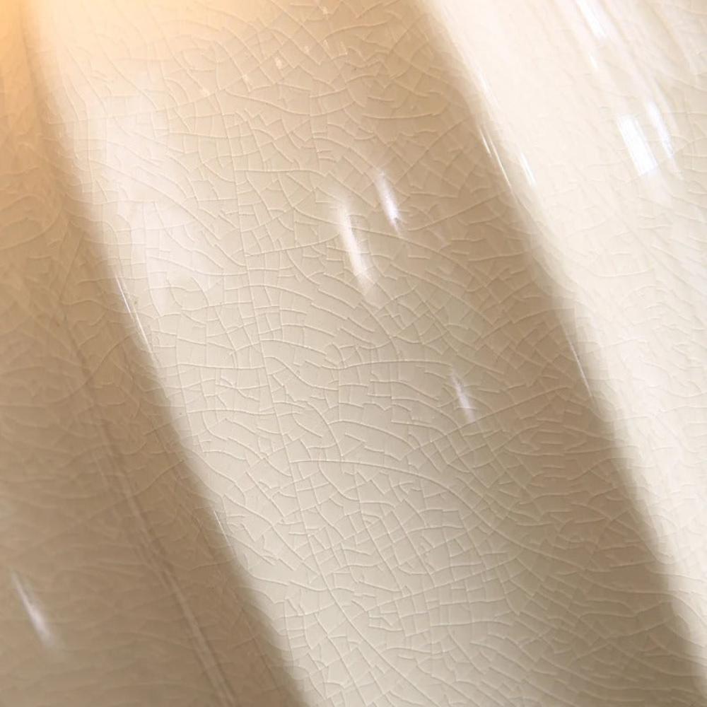 Lampe de Chevet Céramique Bleue et Dorée avec Abat-Jour