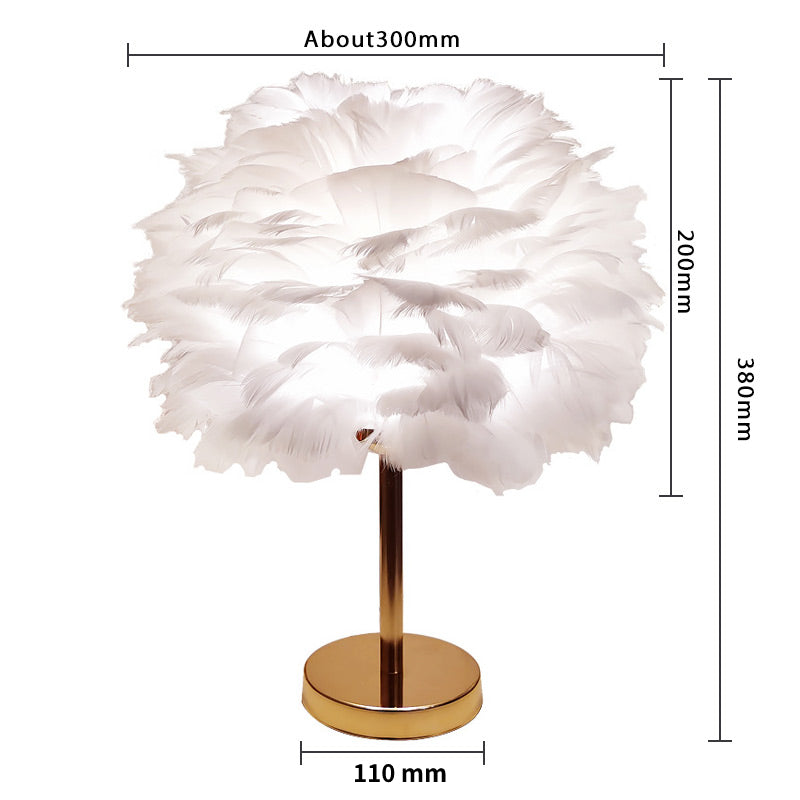 Lampe de Chevet à Plumes – Ambiance Cocooning