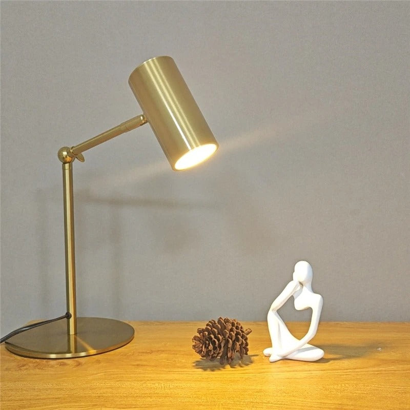 Lampe de Chevet de Lecture en Métal au Design Doré