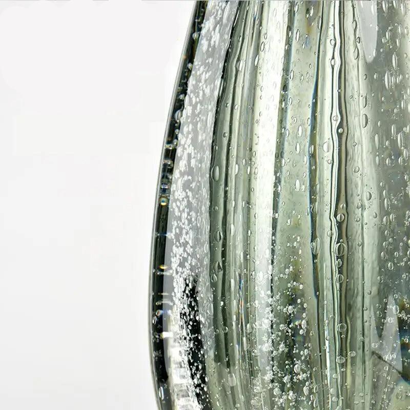 Lampe de Chevet en Verre et Tissu – Design Contemporain