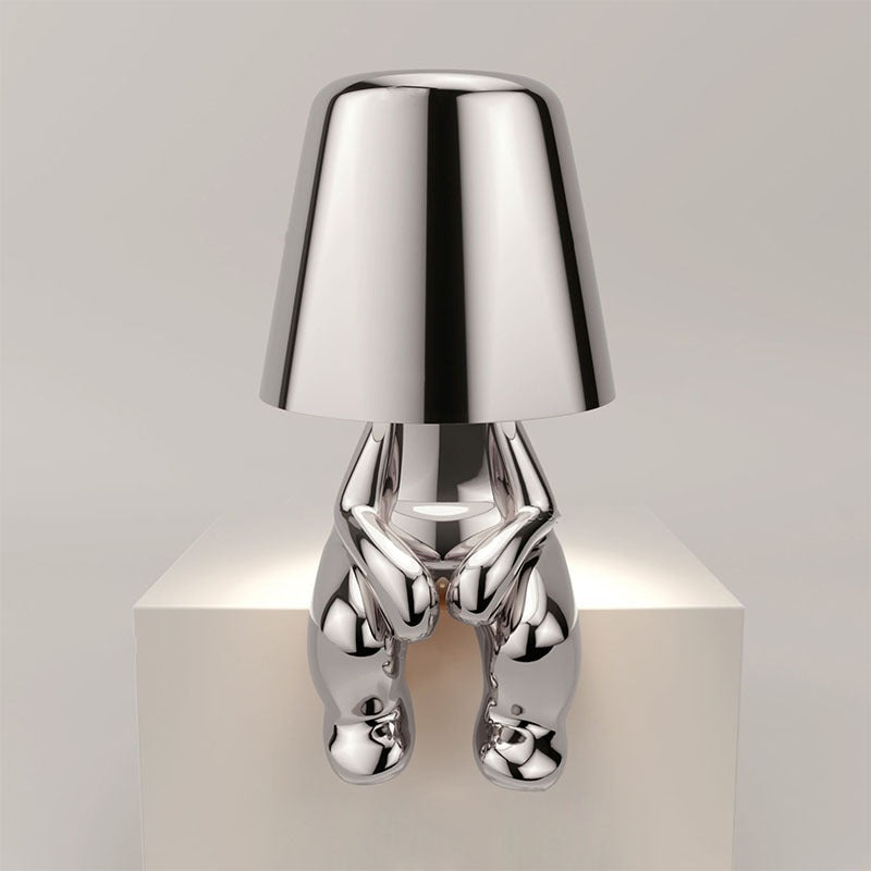 Lampe de Chevet Dorée Design Sculptural