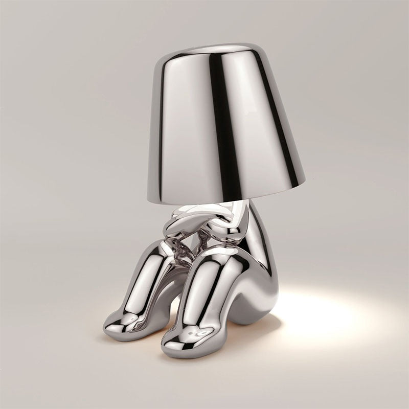Lampe de Chevet Dorée Design Sculptural