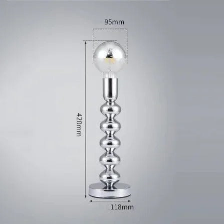 Lampe de Chevet en Métal Argenté – Design Épuré