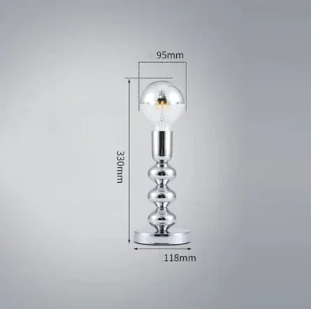 Lampe de Chevet en Métal Argenté – Design Épuré