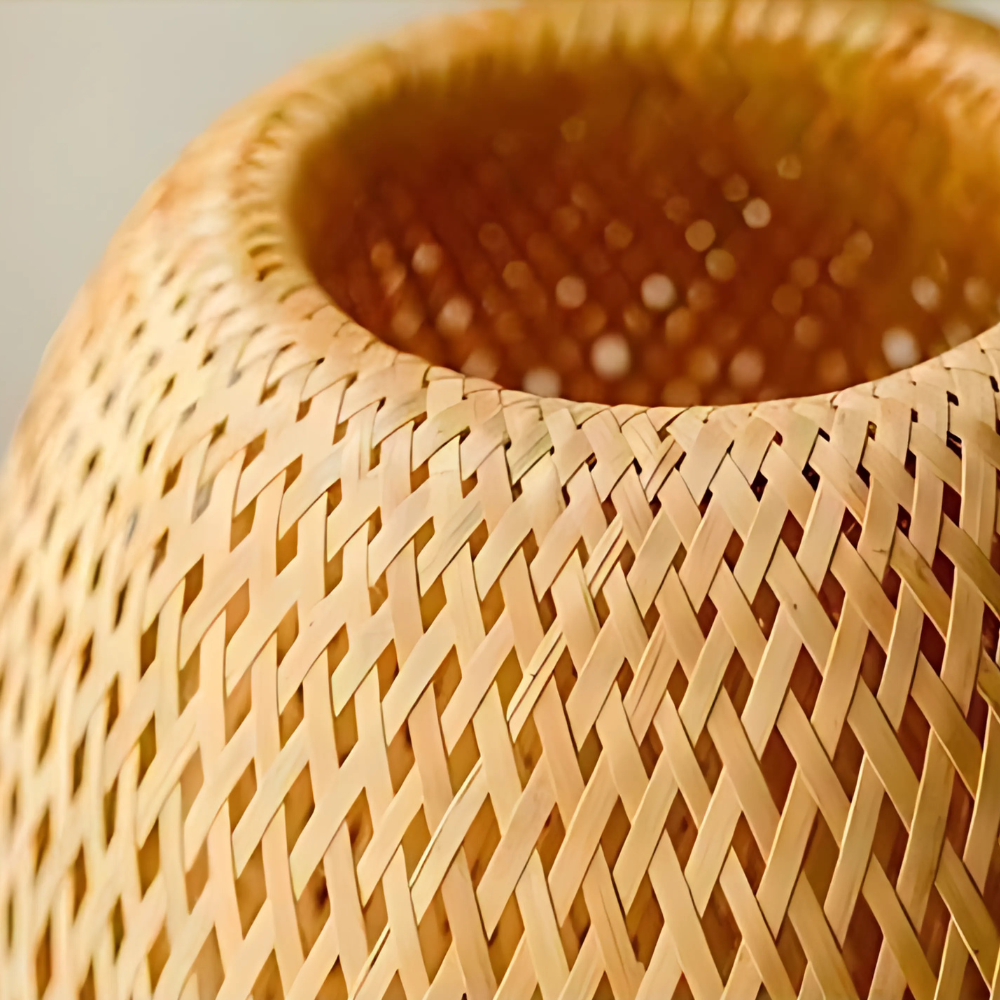 Lampe de Chevet en Rotin Tissé à la Main – Style Bohème