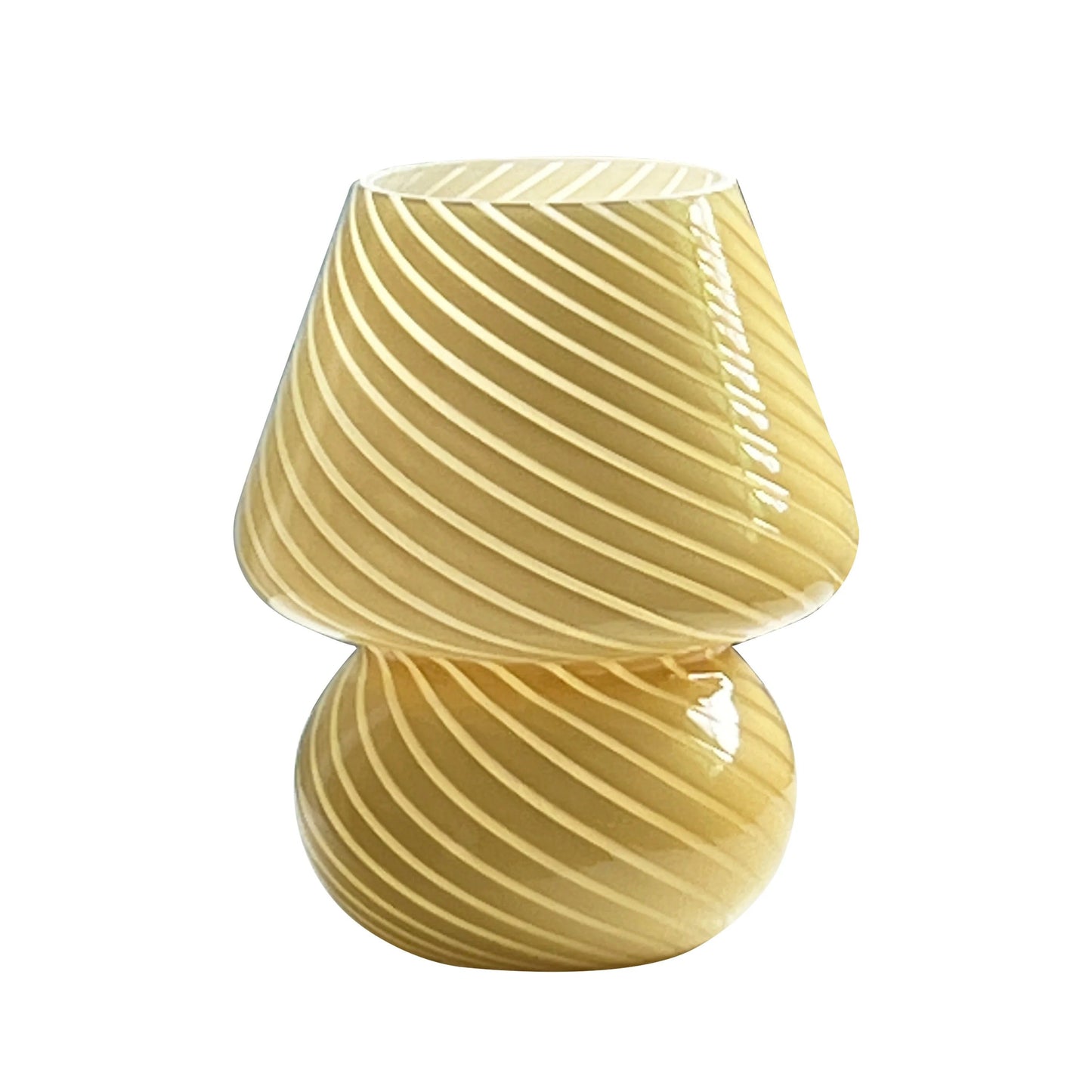 Lampe de Chevet en Verre Artisanal – 3 Niveaux de Lumière