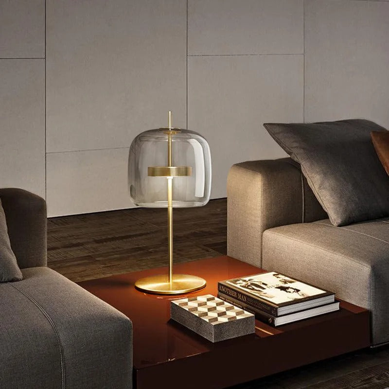 Lampe de Chevet en Verre et Métal – Design Italien