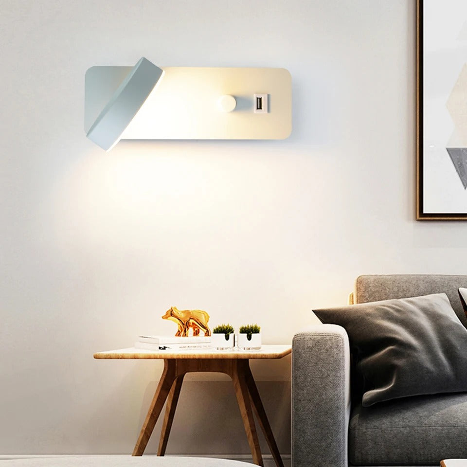 Lampe de Chevet Liseuse Design avec Port USB
