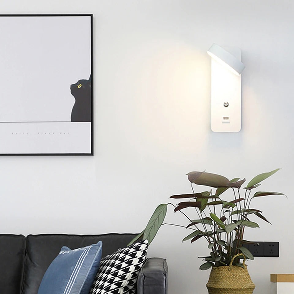 Lampe de Chevet Liseuse Design avec Port USB
