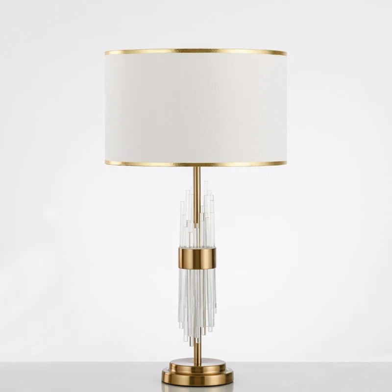 Lampe de Chevet Cristal et Métal Doré – Design Luxe