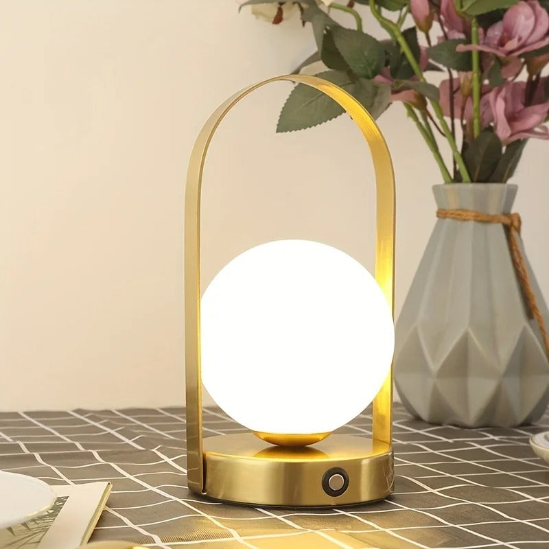 Lampe de Chevet Métal Rechargeable Sans Fil