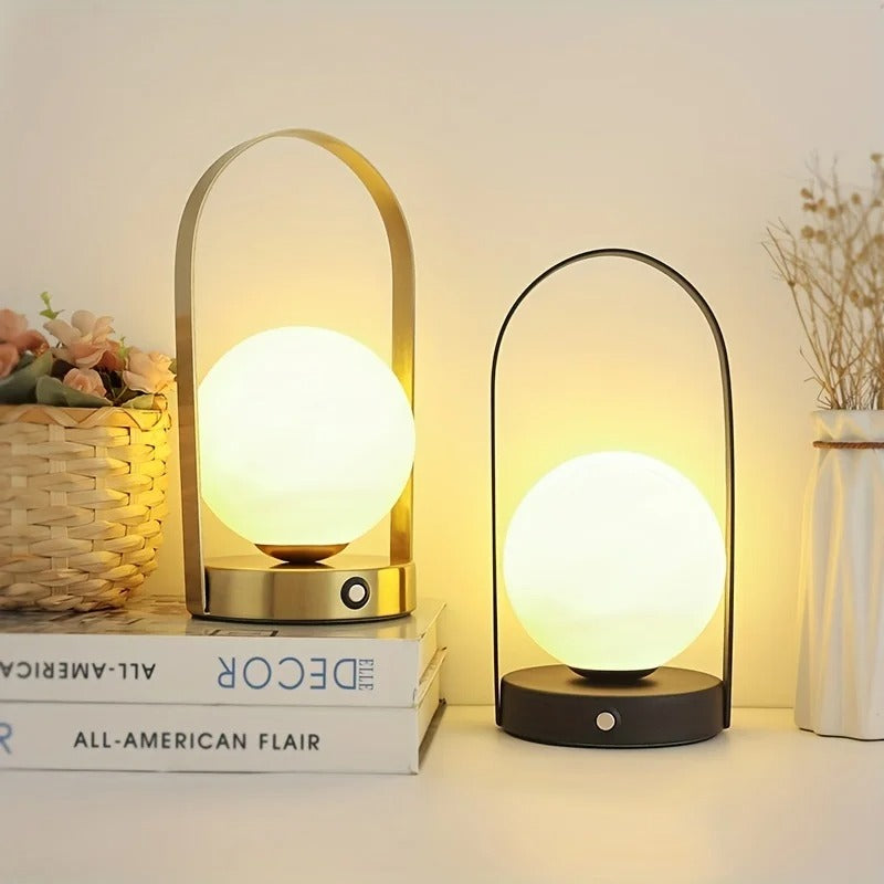 Lampe de Chevet Métal Rechargeable Sans Fil