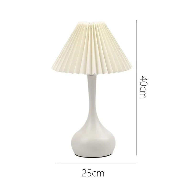Lampe de Chevet Design à Abat-Jour Plissé