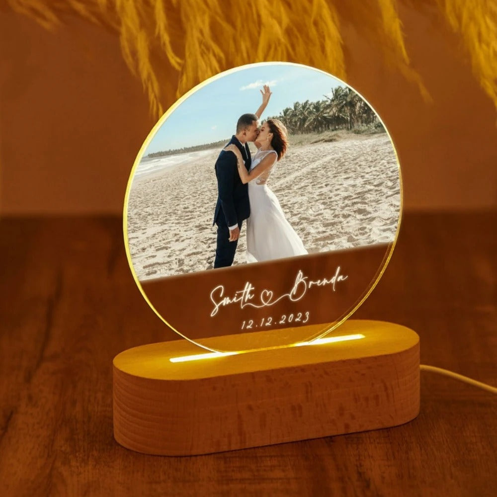 Lampe de Chevet Personnalisée avec Photo